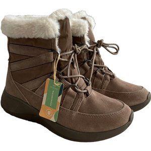 Women’s Size 10 Earth Origins Waterproof Winter Ankle Boot-Drift Dakota Taupe